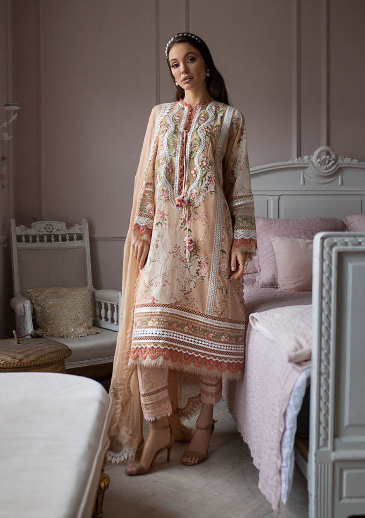 Sobia Nazir Luxury Lawn'24 SL - 14B - Mohsin Saeed Fabrics