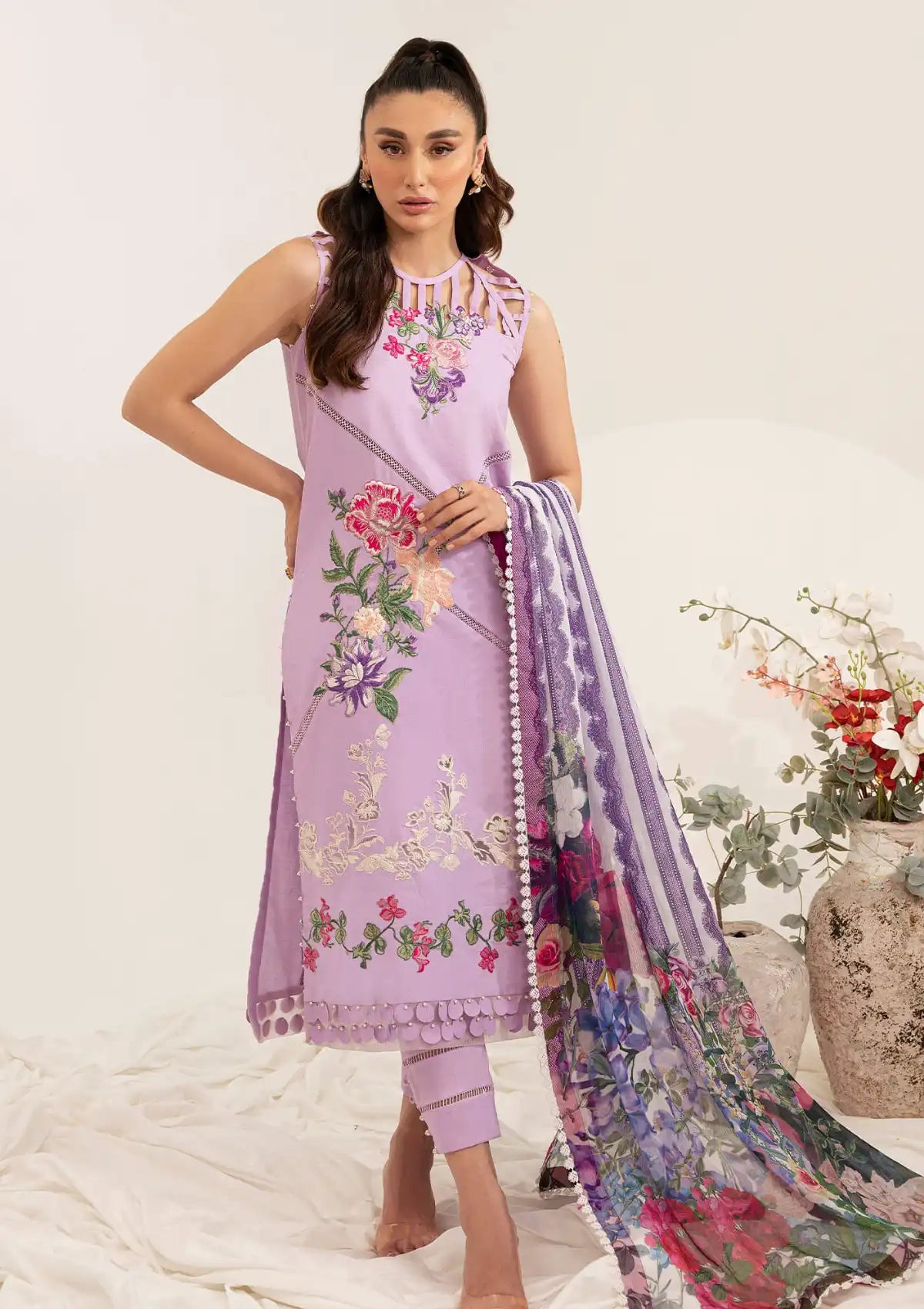 Asifa & Nabeel Leia Summer'23 LL-14 POPPY - Mohsin Saeed Fabrics