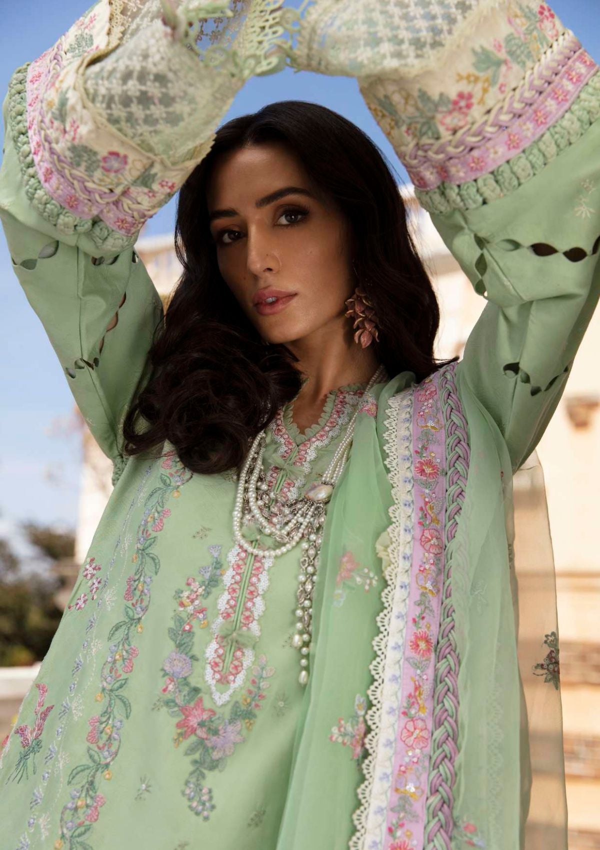 Republic Ilana Eid Luxury Lawn'24 D-7A - Mohsin Saeed Fabrics