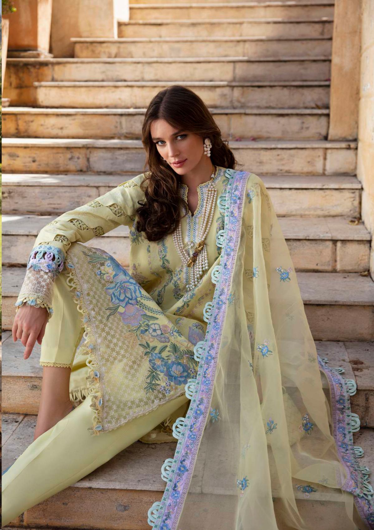 Republic Ilana Eid Luxury Lawn'24 D-7B - Mohsin Saeed Fabrics