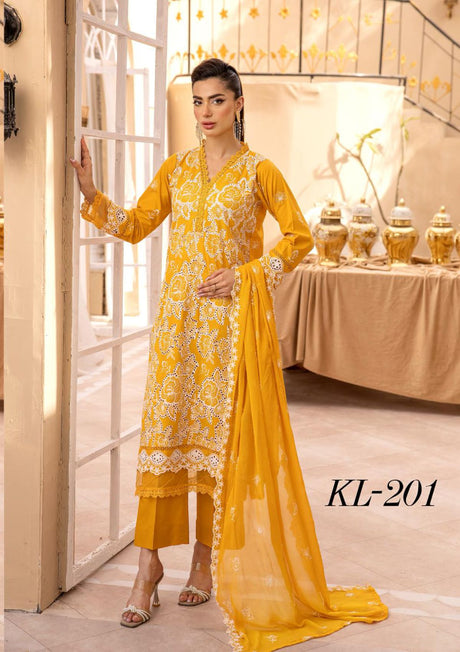 Lawnkari by Khoobsurat'24 KL-201 - Mohsin Saeed Fabrics