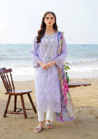 Aabyaan Saagar Luxury Lawn'24 AF-13 AMAL - Mohsin Saeed Fabrics