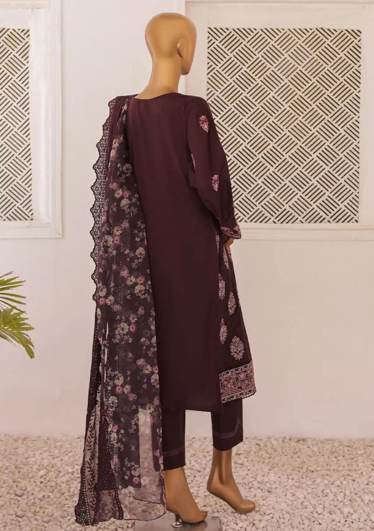 HZ Majestic Luxury Emb Lawn'24 MEC-01 - Mohsin Saeed Fabrics