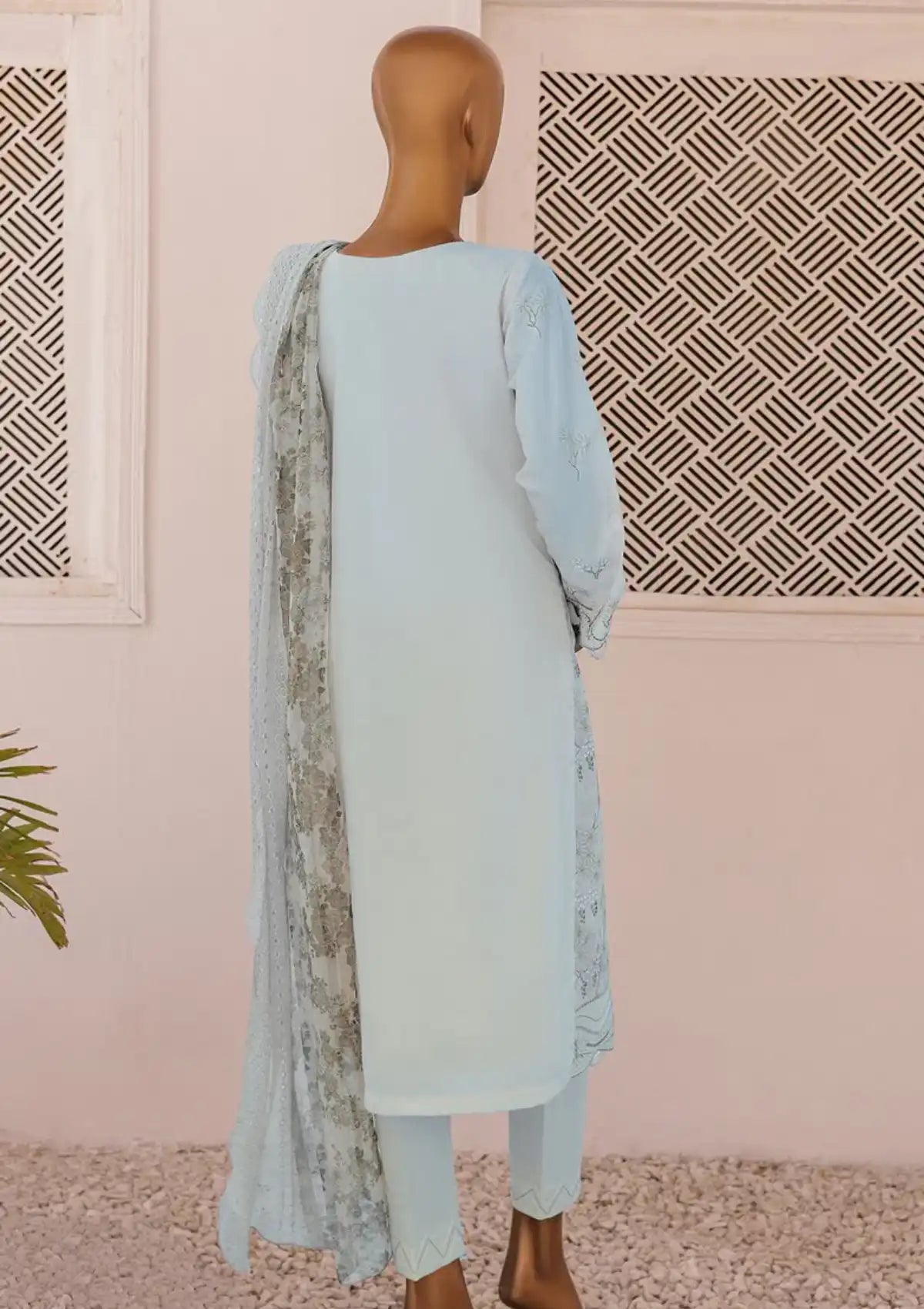 HZ Majestic Luxury Emb Lawn'24 MEC-08 - Mohsin Saeed Fabrics