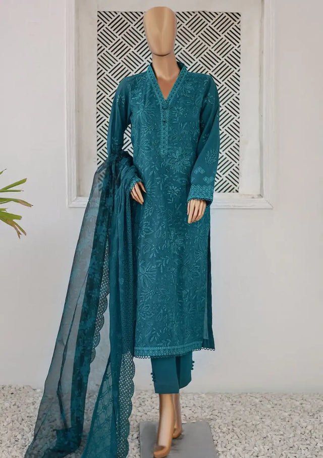 HZ Majestic Luxury Emb Lawn'24 MEC-10 - Mohsin Saeed Fabrics