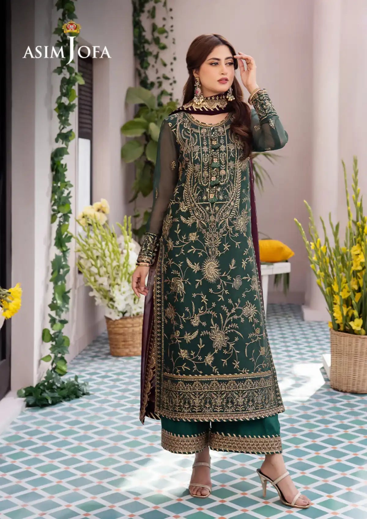 Dhanak Rang By Asim Jofa'24 AJCF-10 - Mohsin Saeed Fabrics