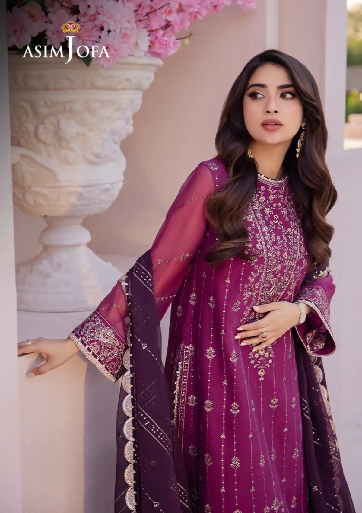 Dhanak Rang By Asim Jofa'24 AJCF-19 - Mohsin Saeed Fabrics