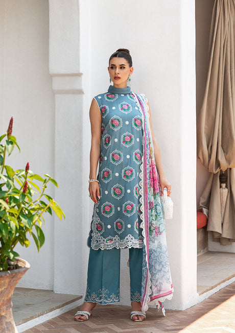 Saira Rizwan Lawn Vol-02'24 SR-09 Amal - Mohsin Saeed Fabrics