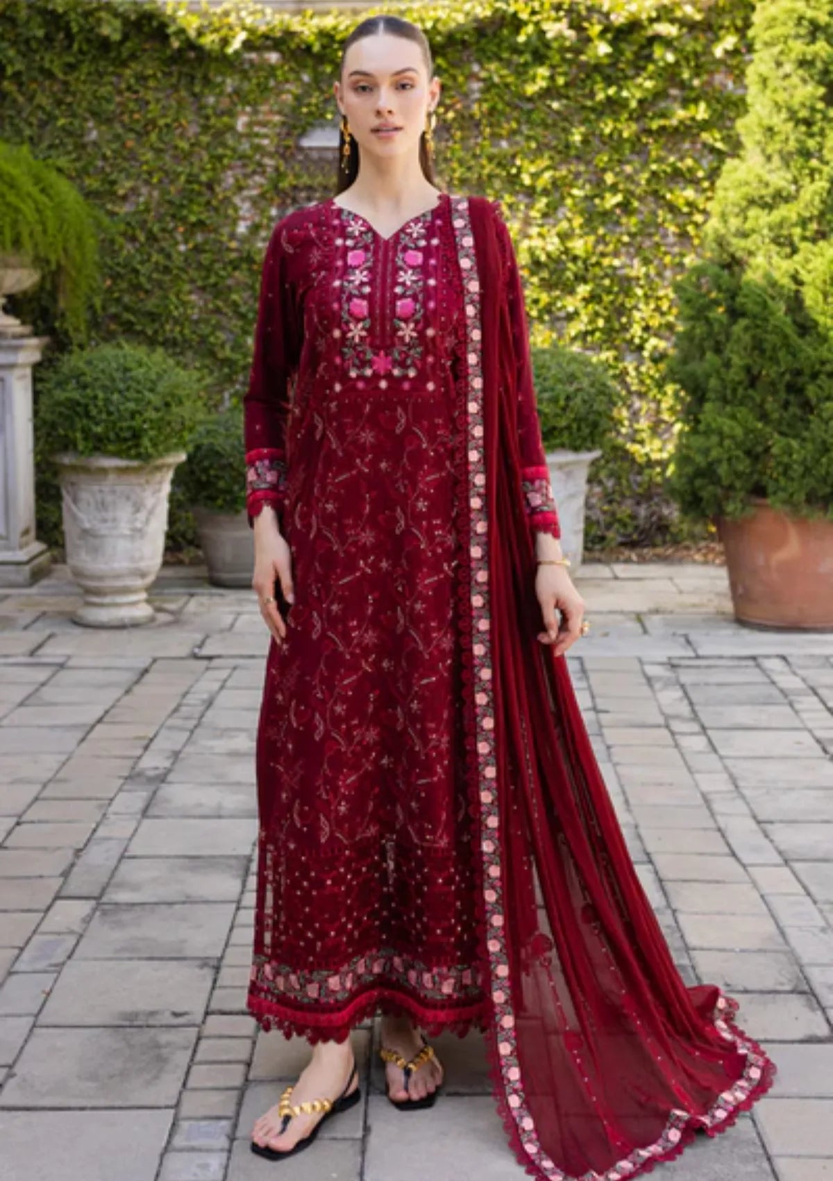 mohsin-saeed-fabrics-designer-daily-wear-formal-and-wedding-suits-within-budget-This-product-is-from-marjjan-ruhi-luxury-lawn25-mll-03-a-maroon-is-available-on-Mohsin-saeed-fabrics-website.