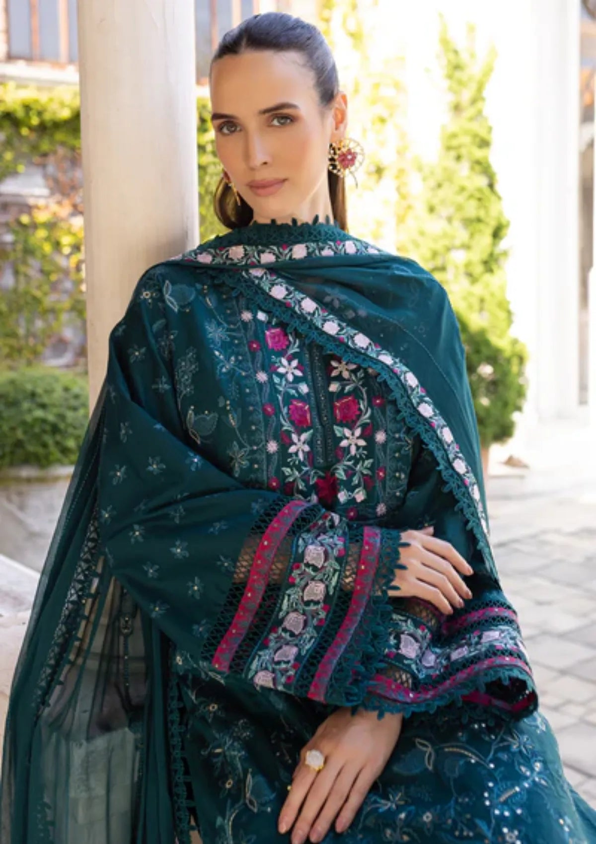 mohsin-saeed-fabrics-designer-daily-wear-formal-and-wedding-suits-within-budget-This-product-is-from-marjjan-ruhi-luxury-lawn25-mll-03-b-green-is-available-on-Mohsin-saeed-fabrics-website.