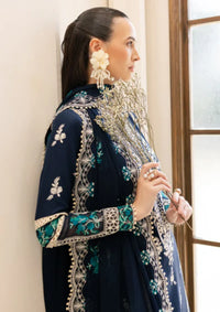 mohsin-saeed-fabrics-designer-daily-wear-formal-and-wedding-suits-within-budget-This-product-is-from-marjjan-ruhi-luxury-lawn25-mll-04-a-navy-blue-is-available-on-Mohsin-saeed-fabrics-website.