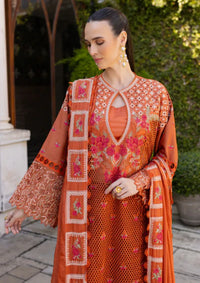 mohsin-saeed-fabrics-designer-daily-wear-formal-and-wedding-suits-within-budget-This-product-is-from-marjjan-ruhi-luxury-lawn25-mll-06-b-rust-orange-is-available-on-Mohsin-saeed-fabrics-website.