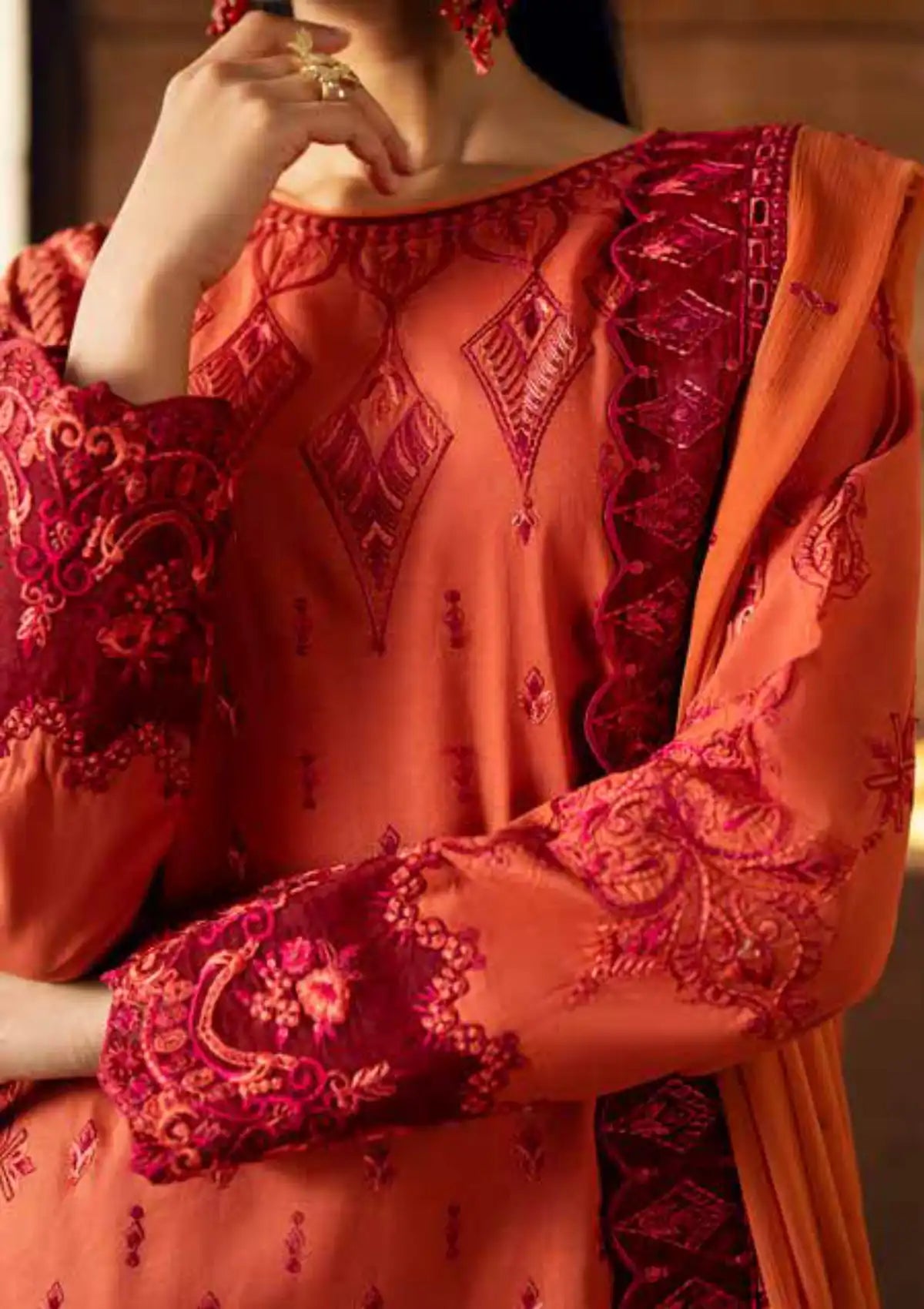 Maryum N Maria Eid Luxury Lawn'24 MS-628 - Mohsin Saeed Fabrics