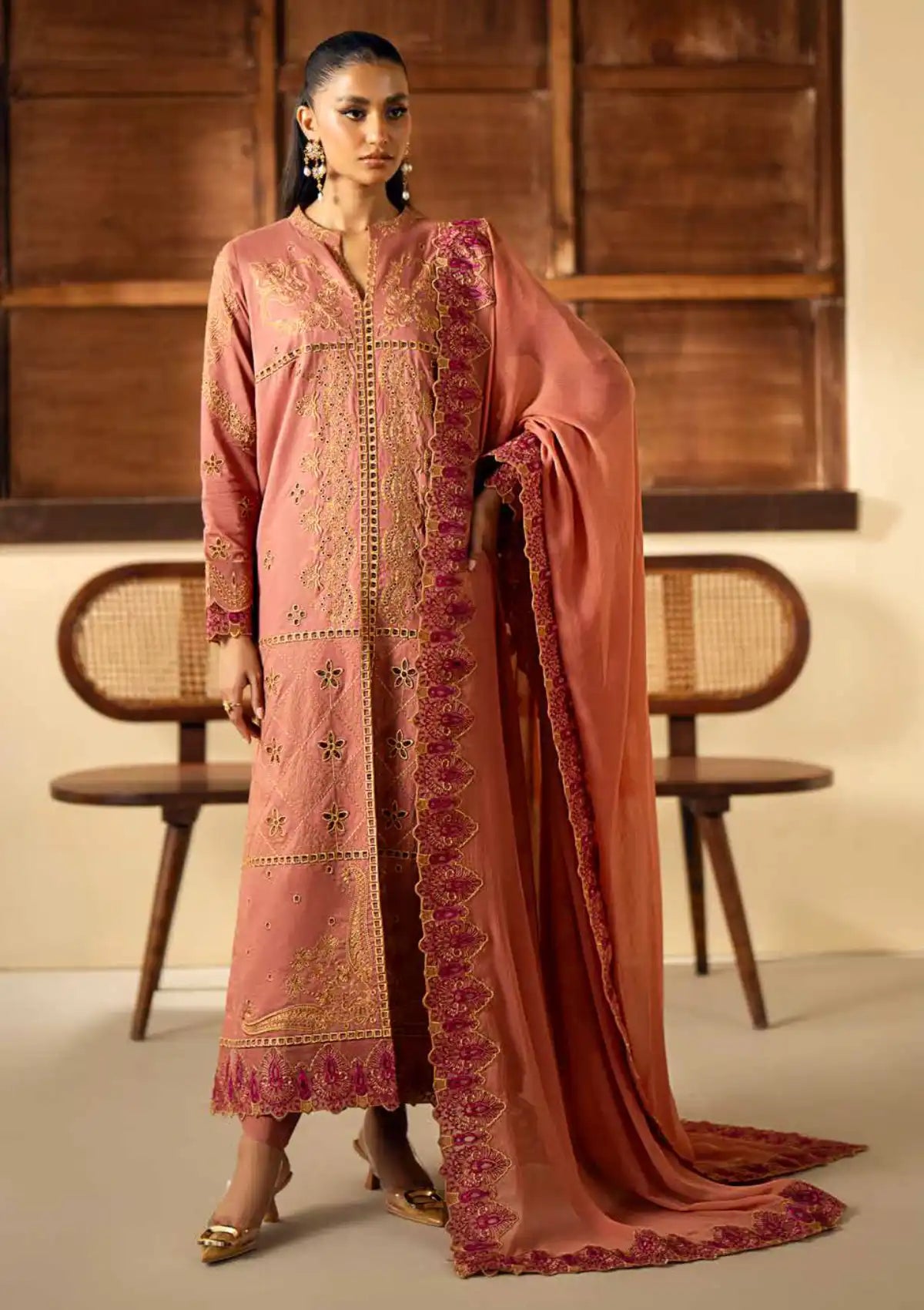 Maryum N Maria Eid Luxury Lawn'24 MS-637 - Mohsin Saeed Fabrics