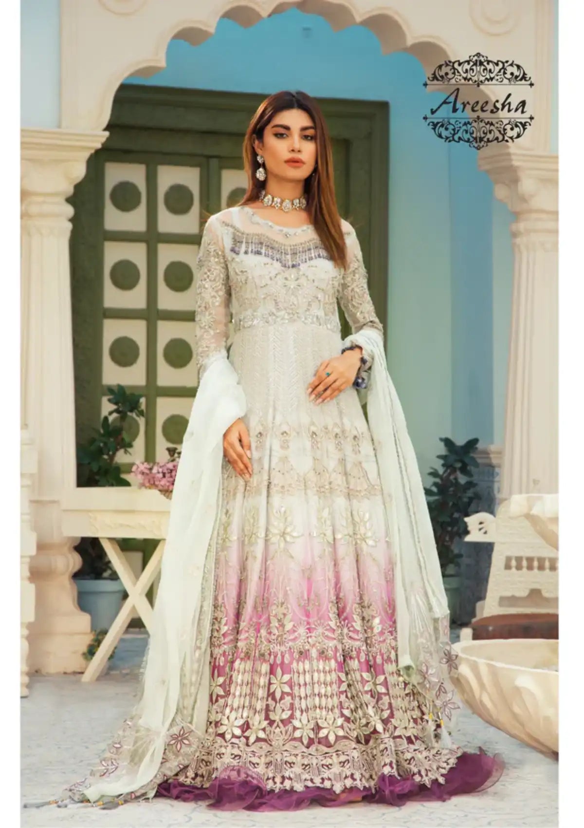 Areesha Luxury Festive'23 Vol-17 D-01 MAGENTA HAZE