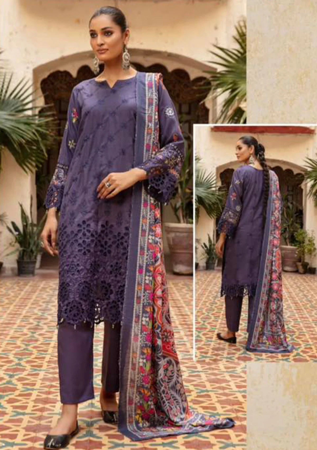 Mahee's Emb Slub'23 D-03 - Mohsin Saeed Fabrics