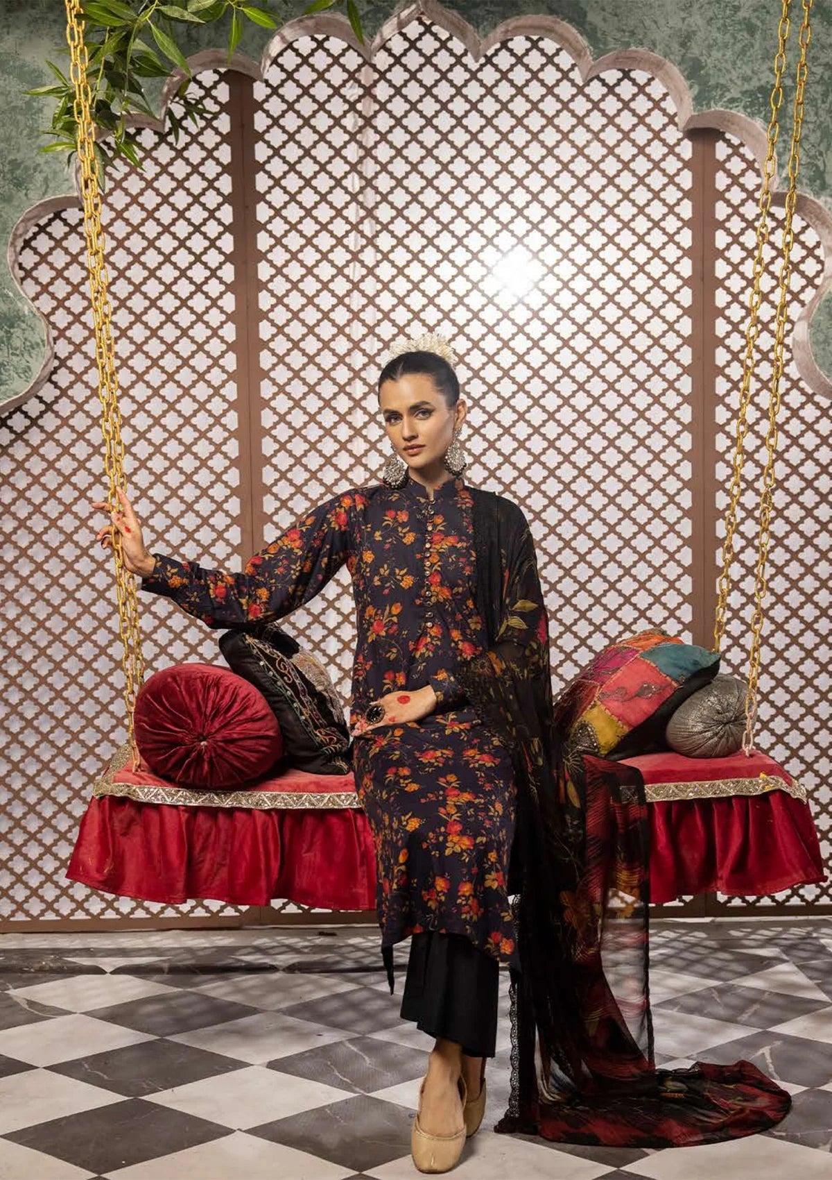 Mahoor By Khoobsurat Lawn'24 M-401 - Mohsin Saeed Fabrics