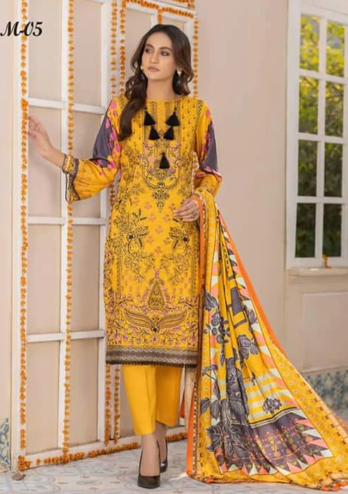 Manizay Afreen Emb Slub'23 M-05 - Mohsin Saeed Fabrics