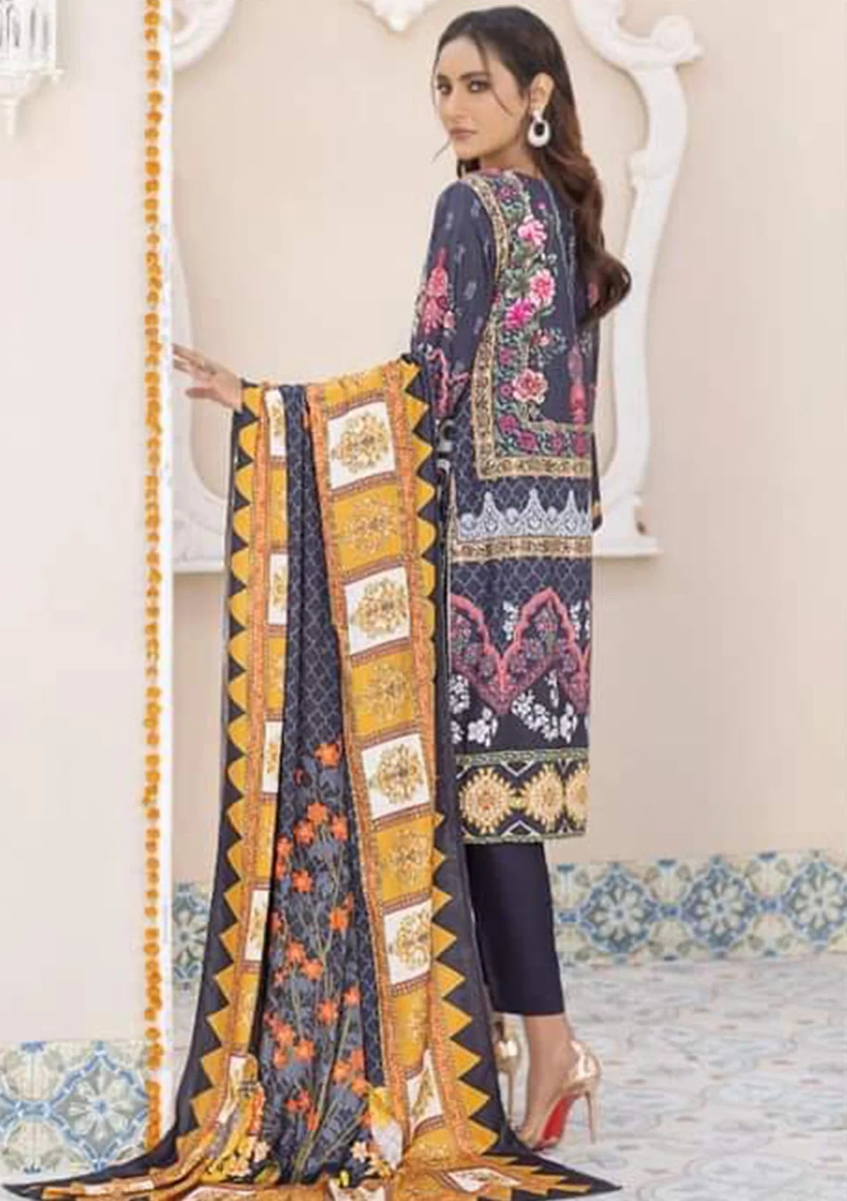 Manizay Afreen Emb Slub'23 M-07 - Mohsin Saeed Fabrics