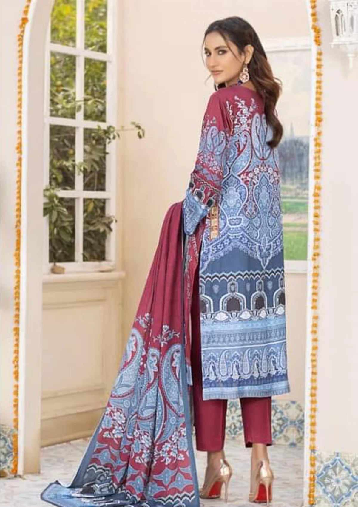 Manizay Afreen Emb Slub'23 M-08 - Mohsin Saeed Fabrics