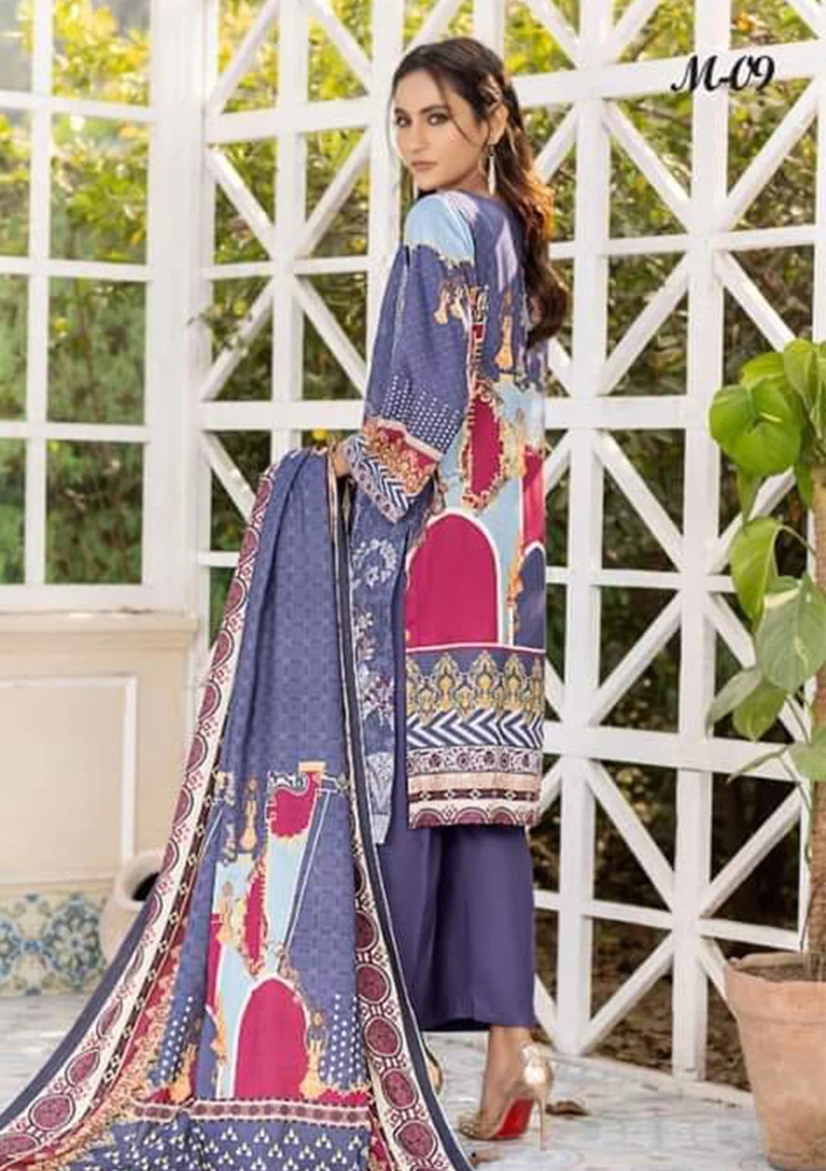 Manizay Afreen Emb Slub'23 M-09 - Mohsin Saeed Fabrics