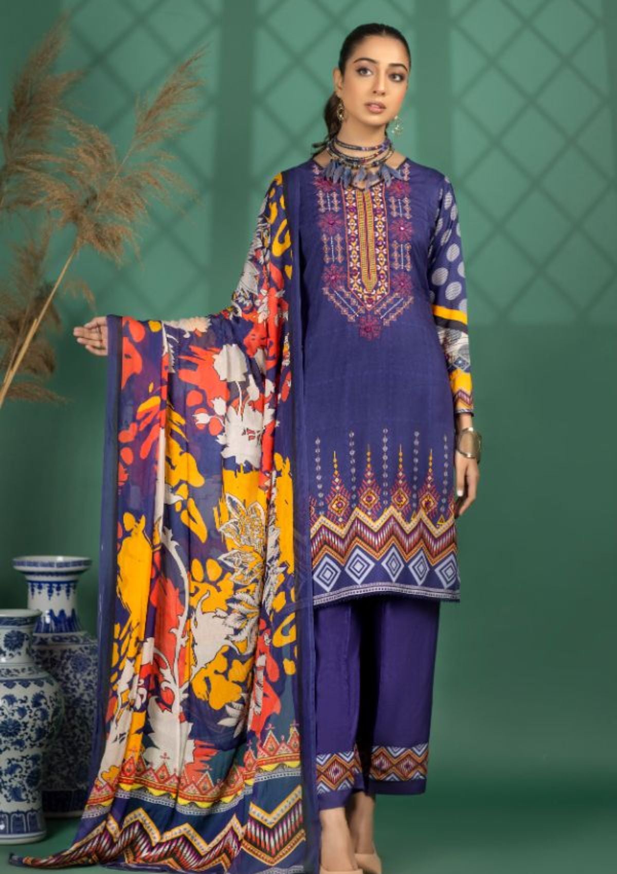 Zahay Naseeb By Manizay'23 D-07 - Mohsin Saeed Fabrics
