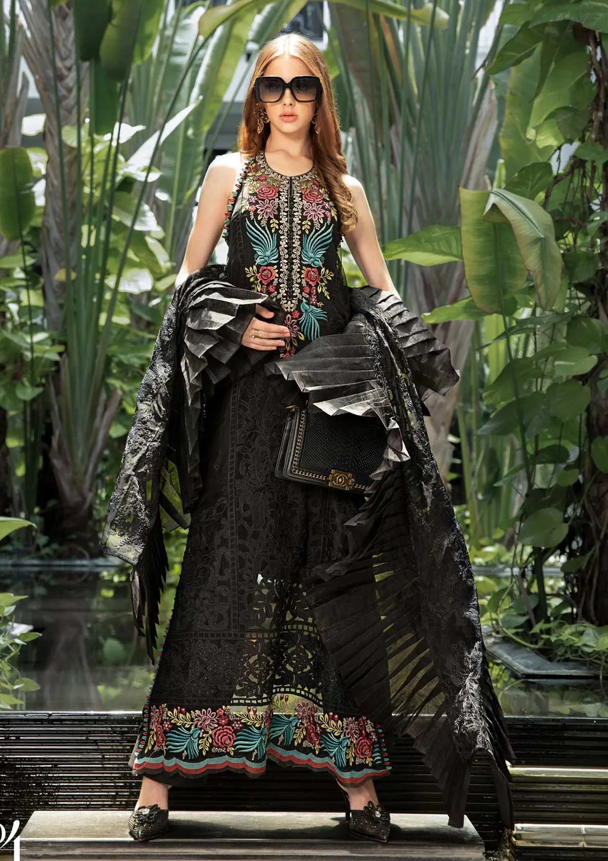 Maria B Eid Luxury Lawn'23 D-04 - Mohsin Saeed Fabrics