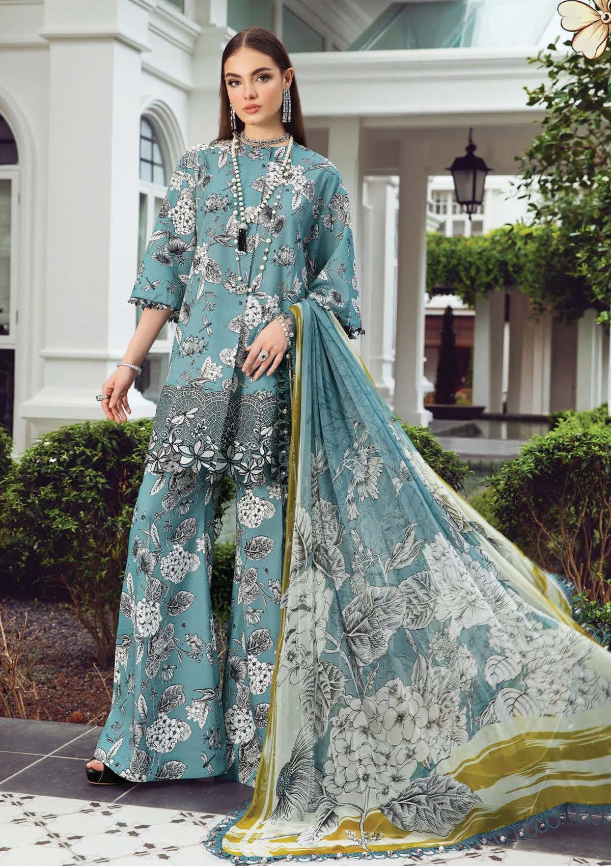 Maria.B M.Prints Fall Edit'23 D-08 B - Mohsin Saeed Fabrics
