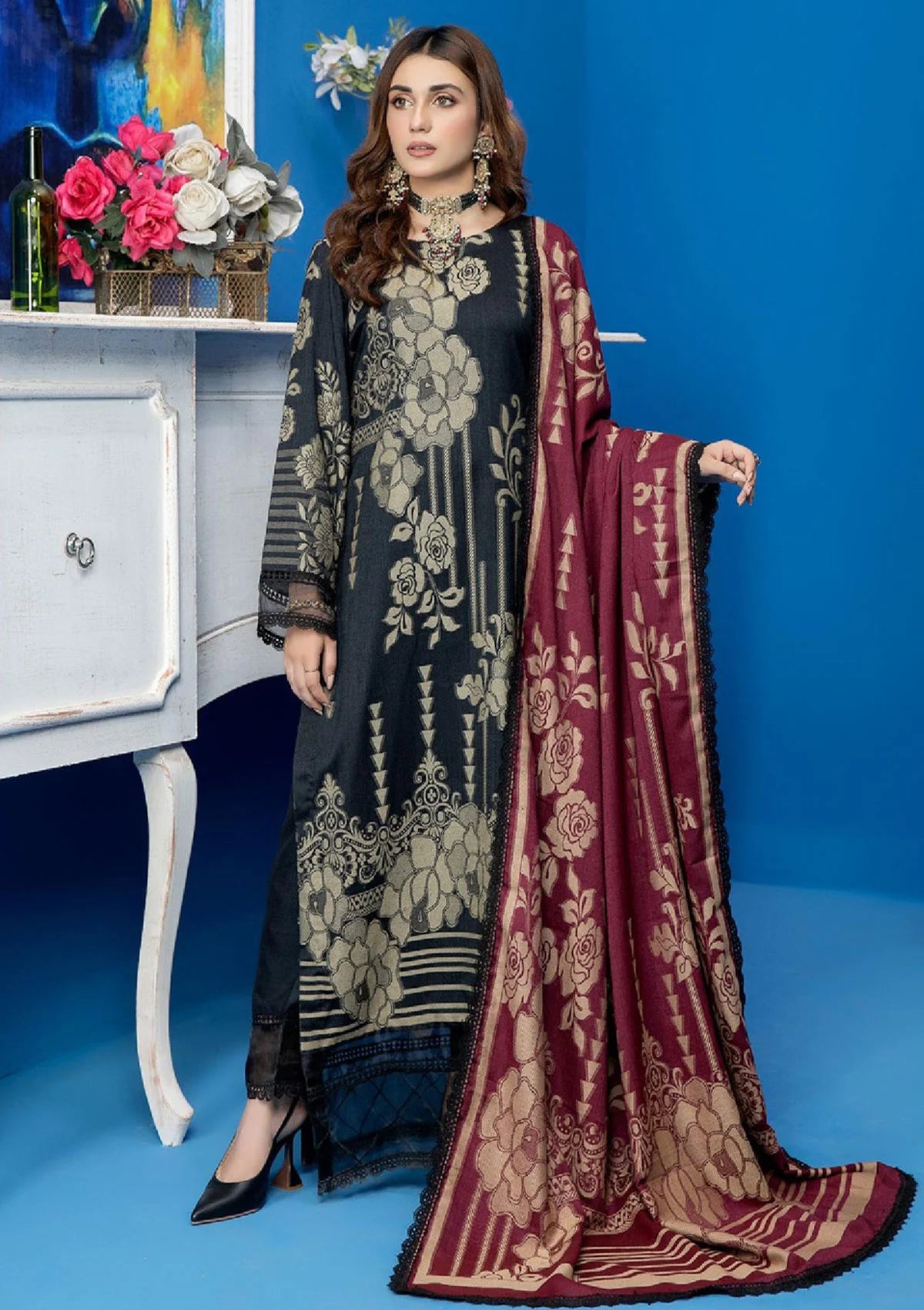 Mary Gold By Wania'22 Vol-01 WP-213 - Mohsin Saeed Fabrics