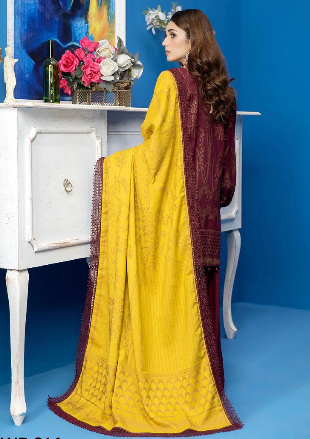 Mary Gold By Wania'22 Vol-01 WP-214 - Mohsin Saeed Fabrics
