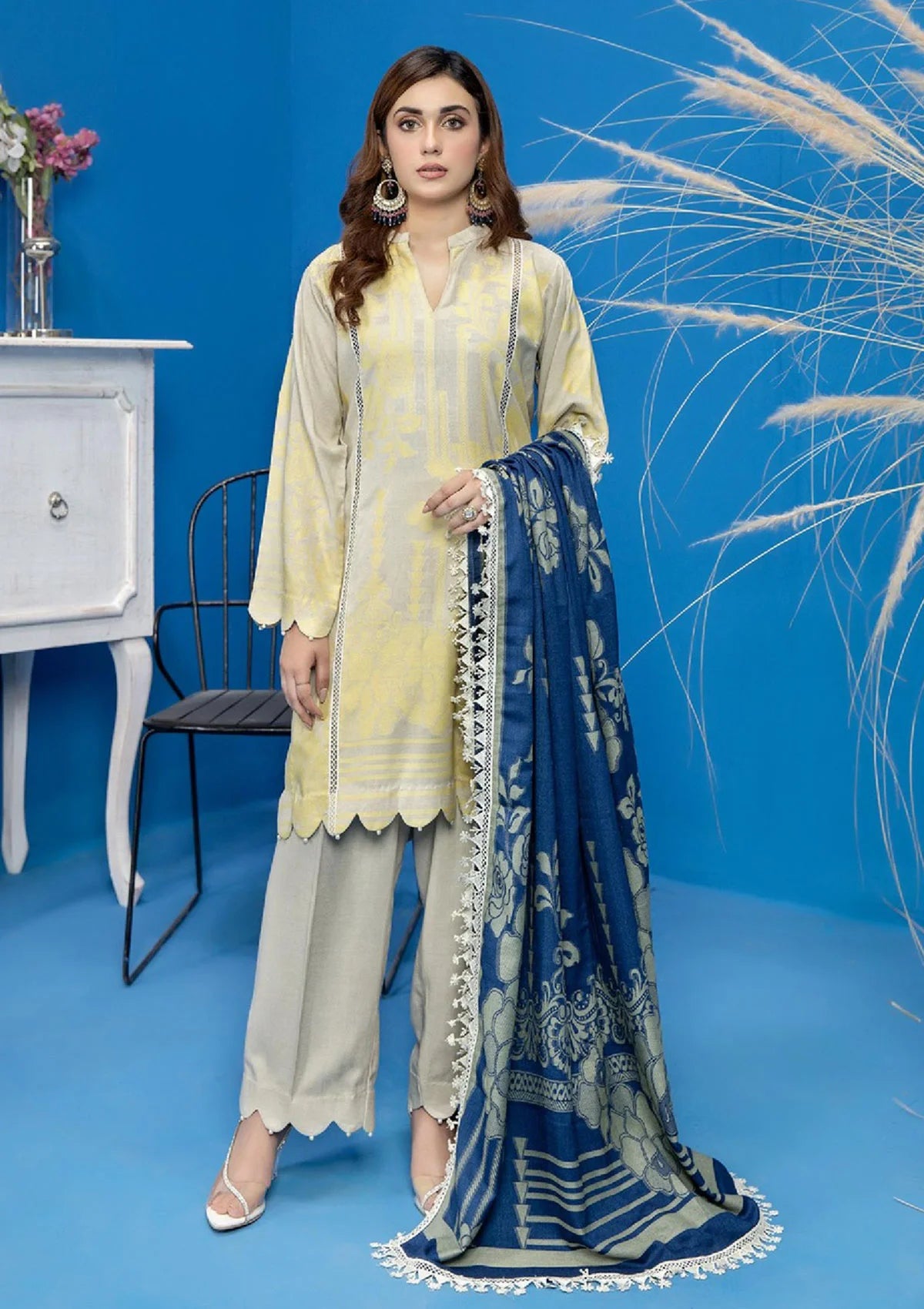 Mary Gold By Wania'22 Vol-01 WP-215 - Mohsin Saeed Fabrics