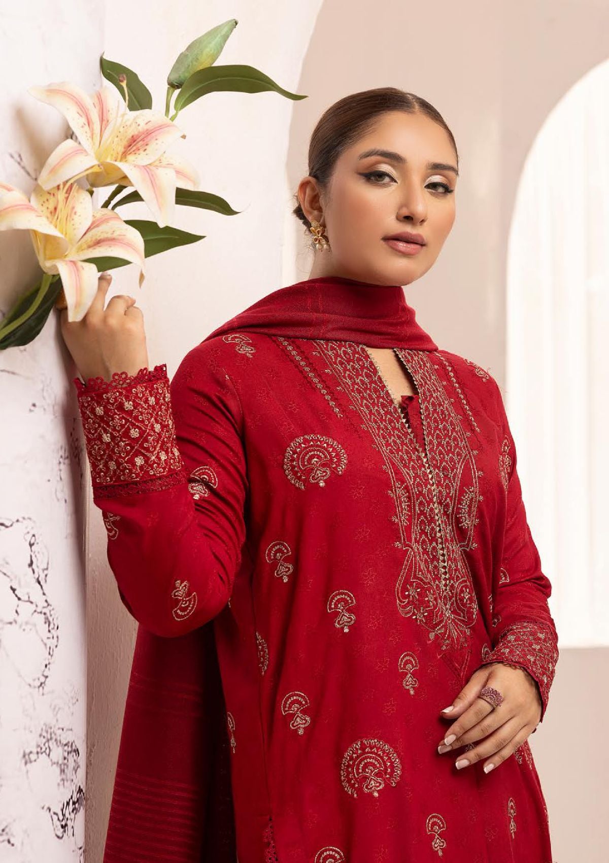 Mehak Emb Peach Leather'24 P-03