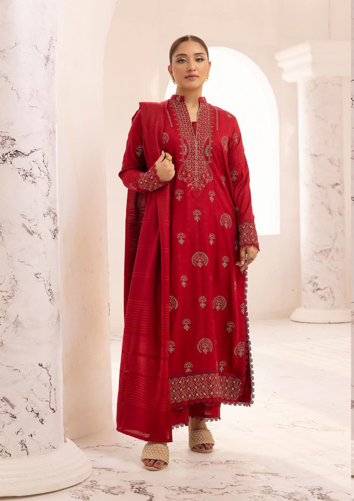 Mehak Emb Peach Leather'24 P-03
