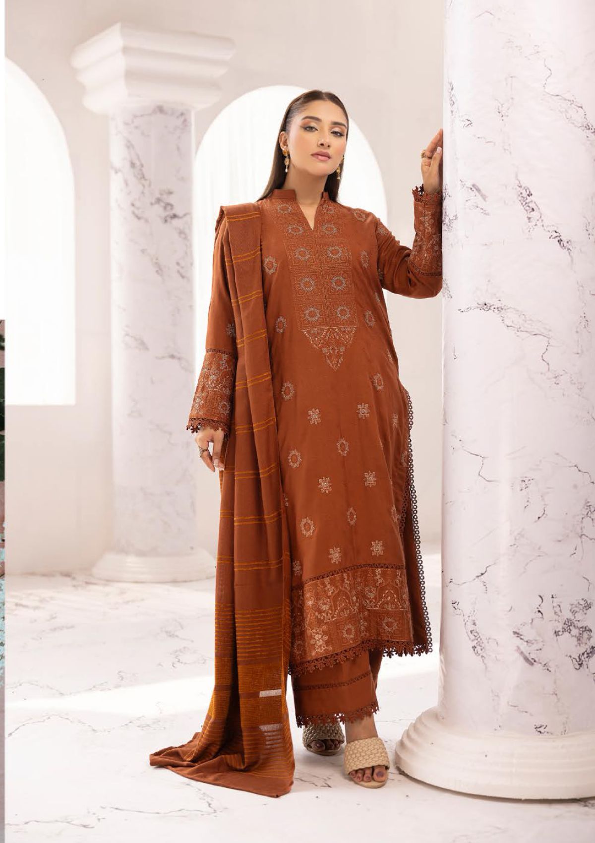 Mehak Emb Peach Leather'24 P-05