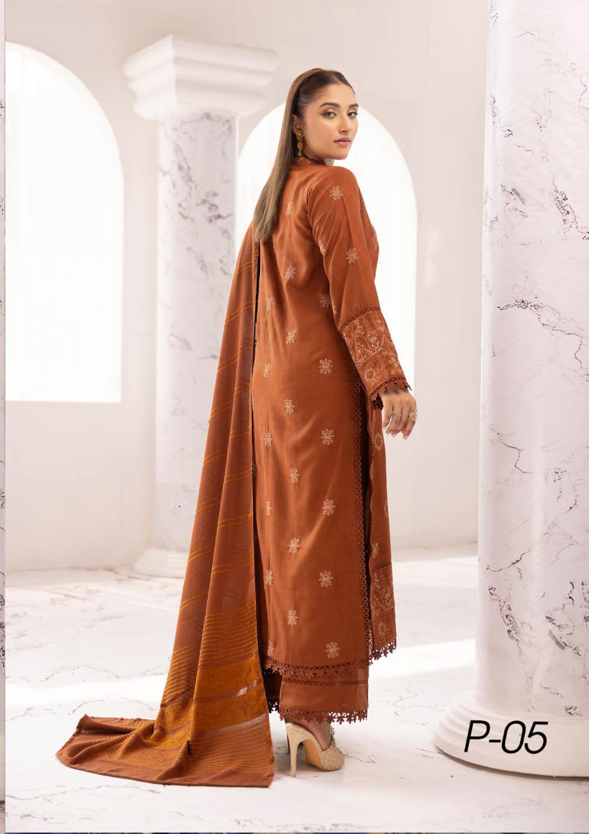 Mehak Emb Peach Leather'24 P-05