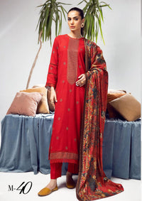 Khoobsurat Meharma Emb Peach Leather'23 M-40 - Mohsin Saeed Fabrics