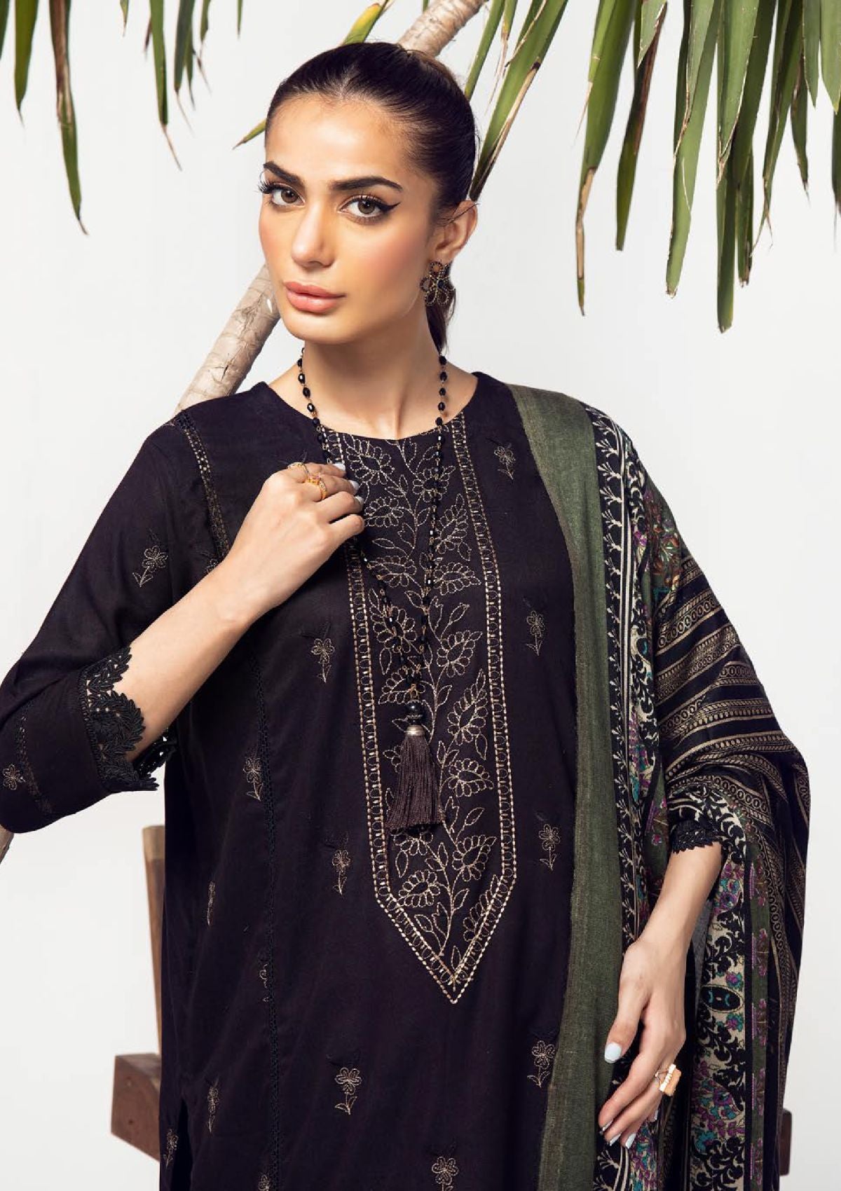 Khoobsurat Meharma Emb Peach Leather'23 M-41 - Mohsin Saeed Fabrics