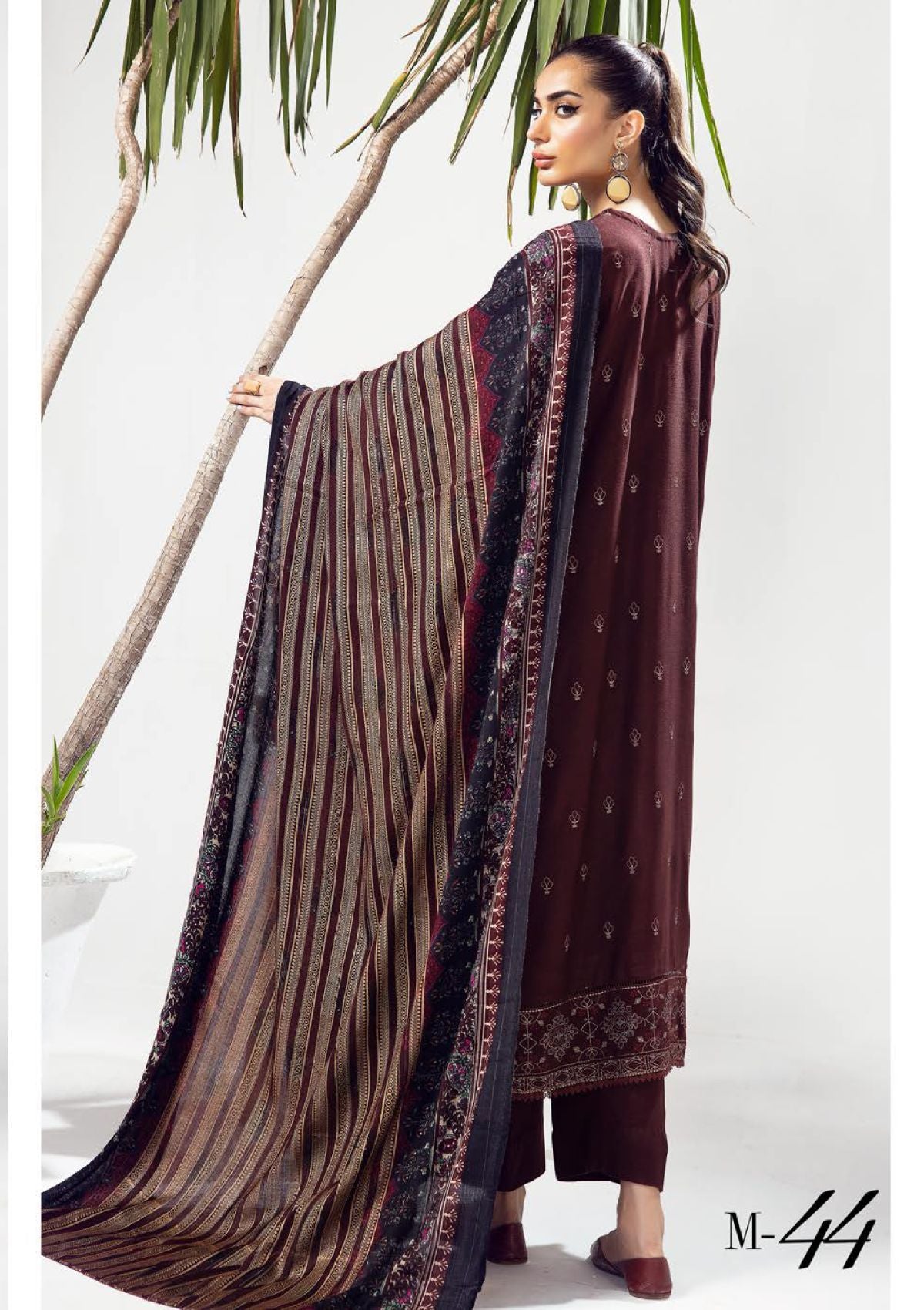 Khoobsurat Meharma Emb Peach Leather'23 M-44 - Mohsin Saeed Fabrics