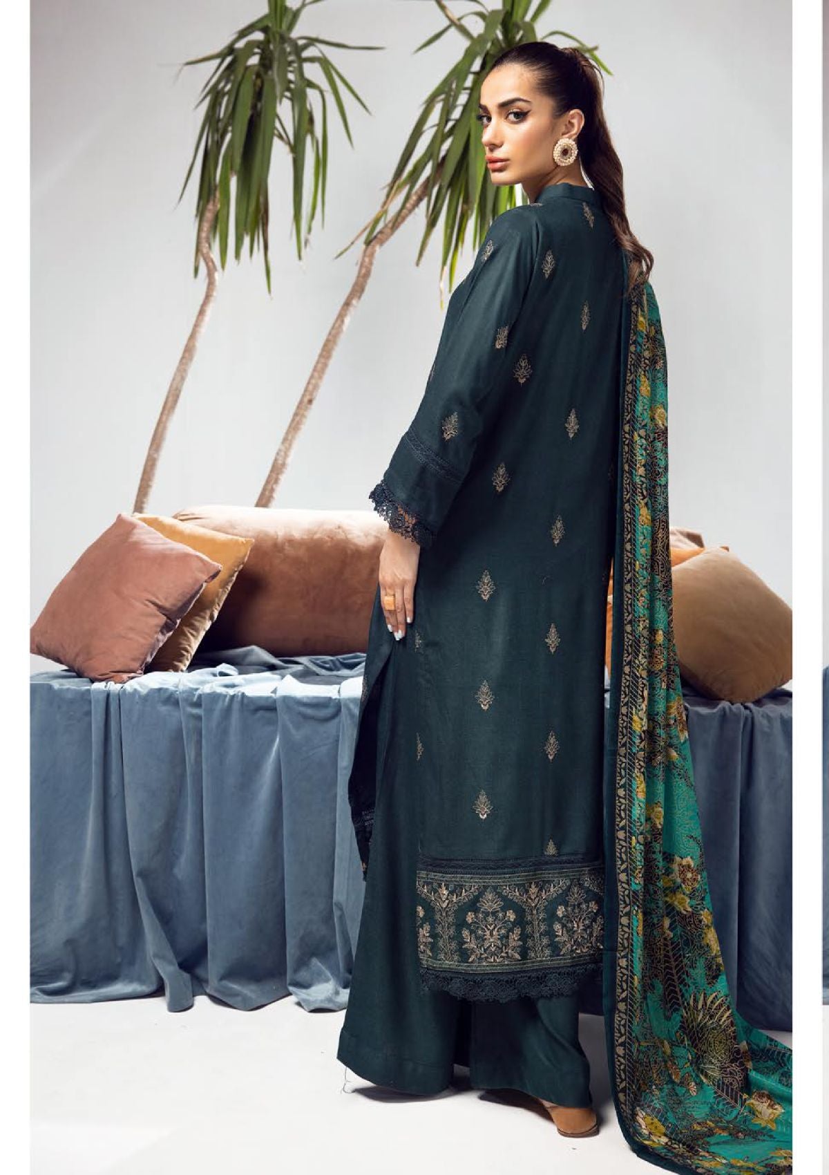 Khoobsurat Meharma Emb Peach Leather'23 M-47 - Mohsin Saeed Fabrics