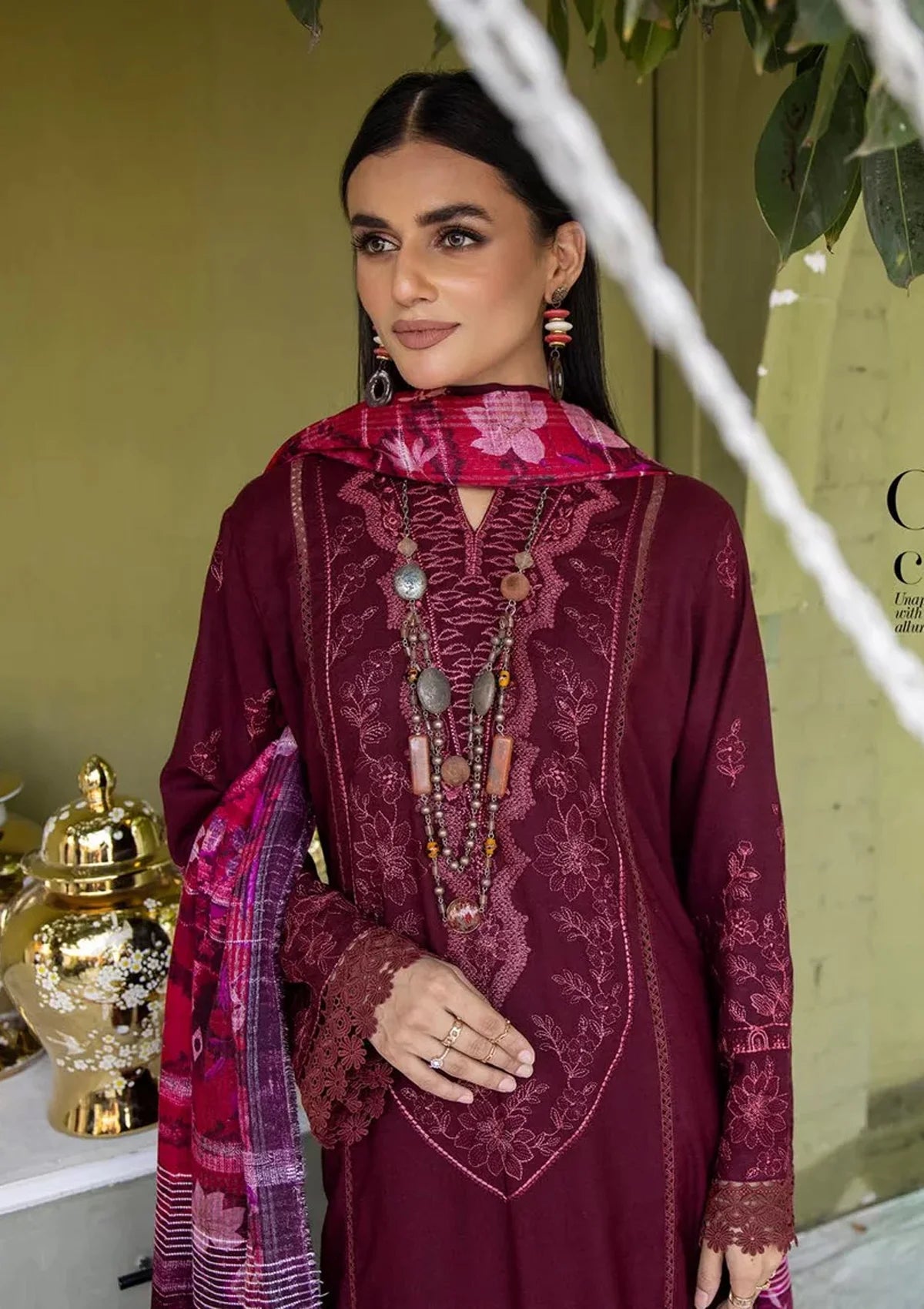 Meharma By Khoobsurat Emb Peach Leather'23 M-05 - Mohsin Saeed Fabrics