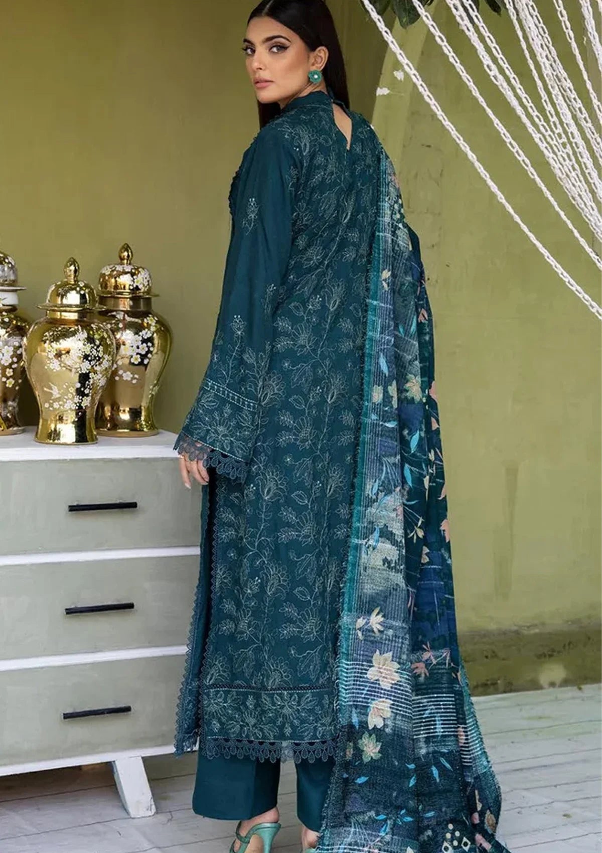 Meharma By Khoobsurat Emb Peach Leather'23 M-06 - Mohsin Saeed Fabrics