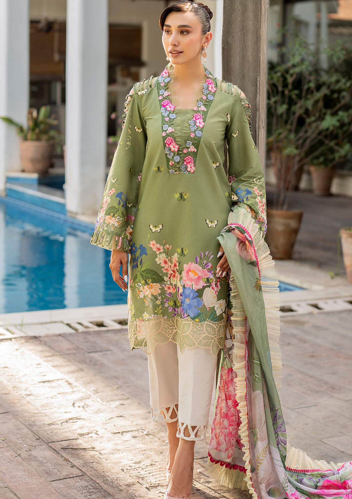 Asifa & Nabeel Meraki Summer Vol-2'24 MK-07 Meyna - Mohsin Saeed Fabrics