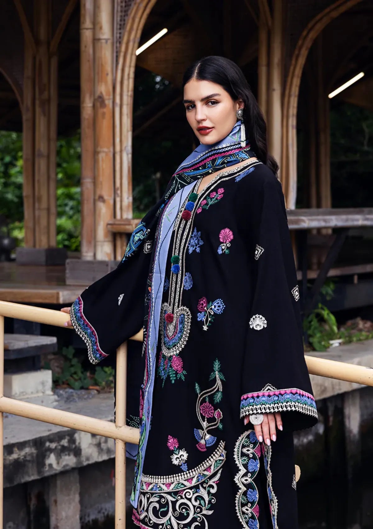 Mushq Hemline Symphony Karandi'25 D-02 Midnight Rune