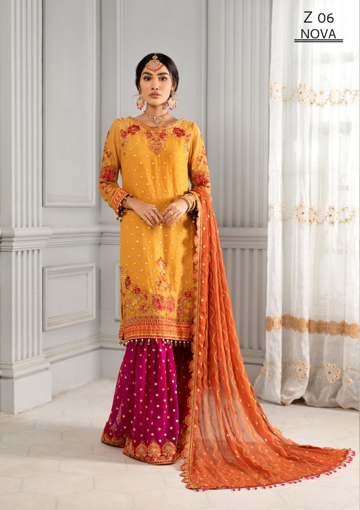 Zarif Misaal Luxury Chiffon Collection Z-06 NOVA - Mohsin Saeed Fabrics