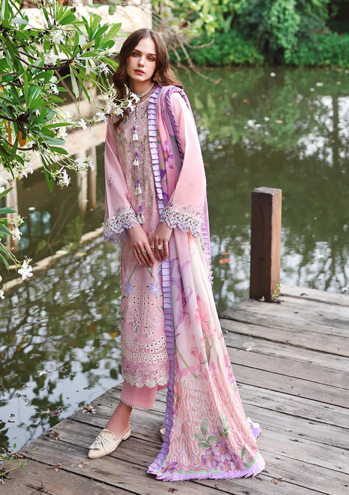 Hemline By Mushq Secret Garden Lawn'26 D-02 Moonpetal