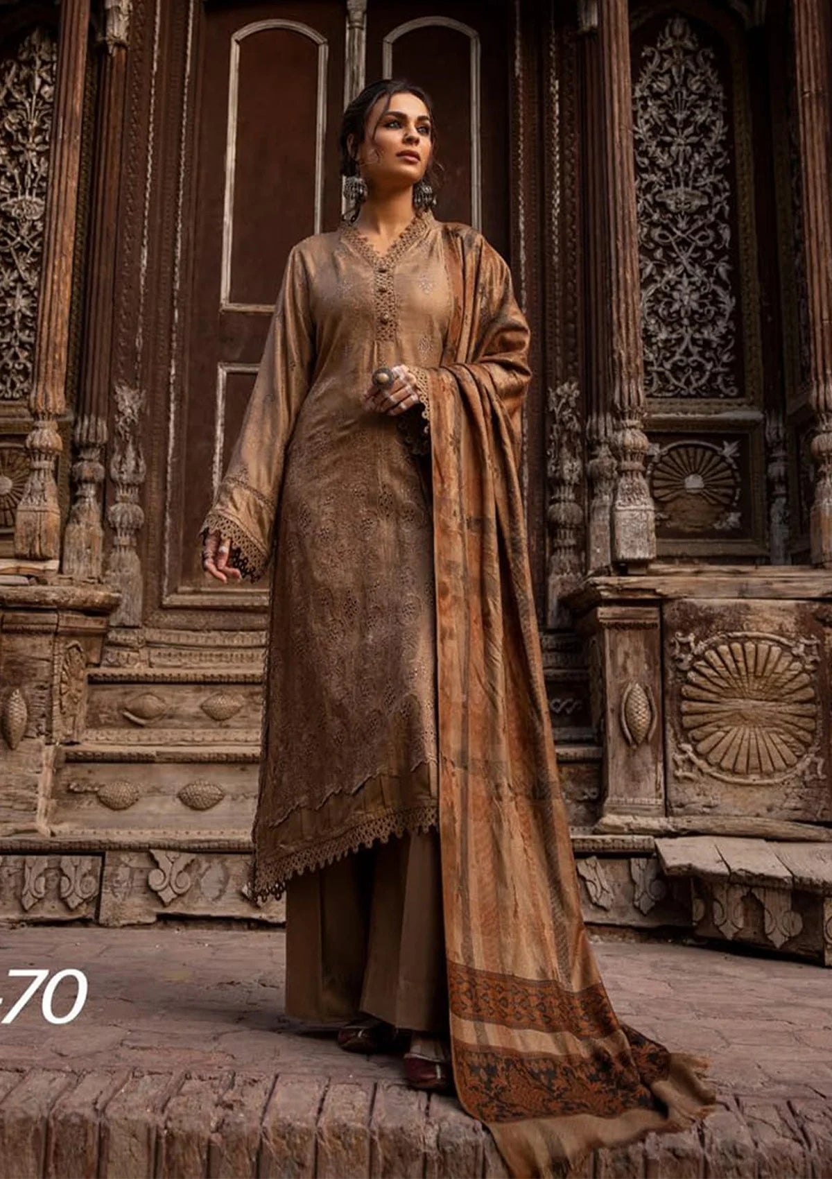 Muskan By Khoobsurat Emb Dhanak'23 M-70 - Mohsin Saeed Fabrics