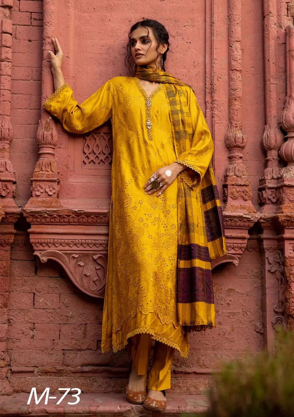 Muskan By Khoobsurat Emb Dhanak'23 M-73 - Mohsin Saeed Fabrics