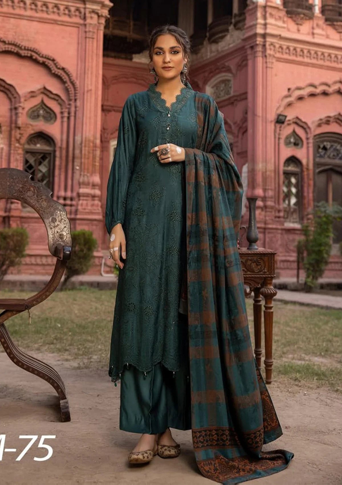 Muskan By Khoobsurat Emb Dhanak'23 M-75 - Mohsin Saeed Fabrics