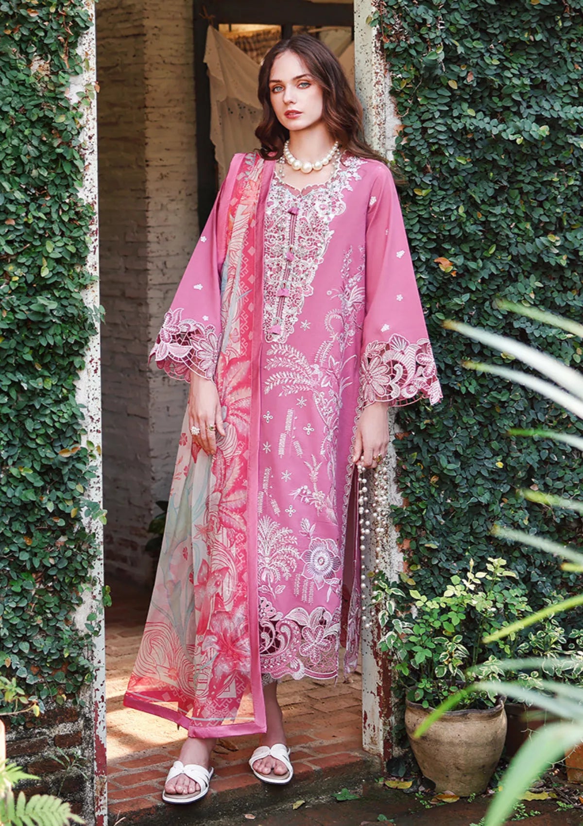 Hemline By Mushq Secret Garden Lawn'26 D-08 Mystic Camellia