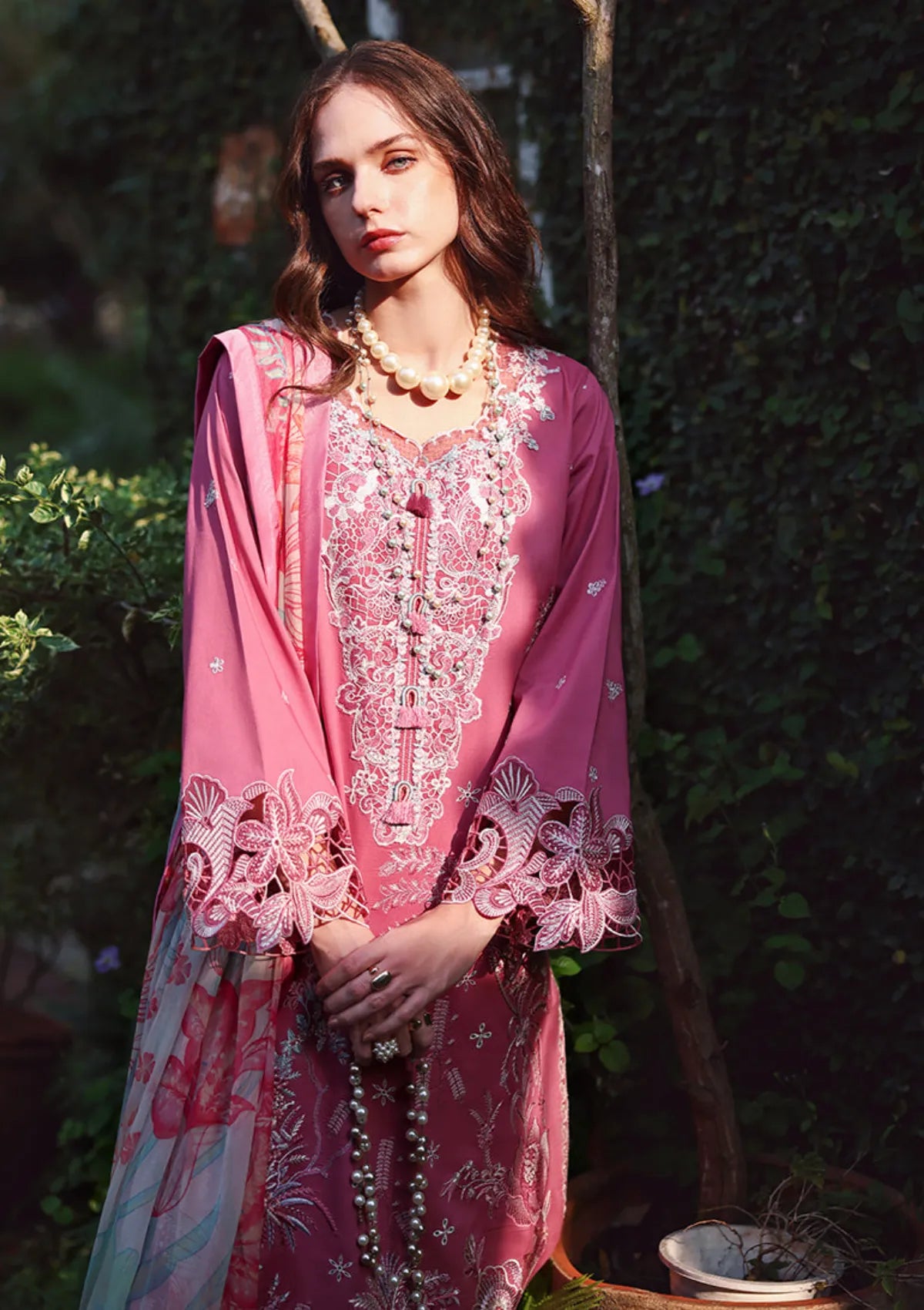 Hemline By Mushq Secret Garden Lawn'26 D-08 Mystic Camellia